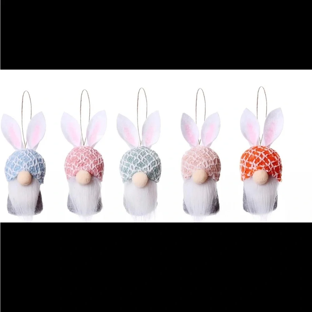 Bunny Gnome Ornaments Set of 5